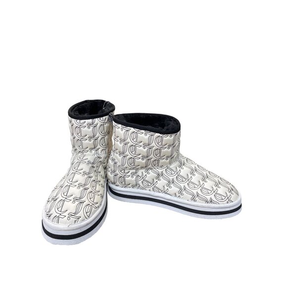 Juicy Couture Shoes - Juicy Couture Olivia womans white black lined ankle boots Sz 10M SKU 9524